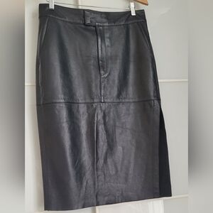 Helmut Lang  Leather Skirt Size 8